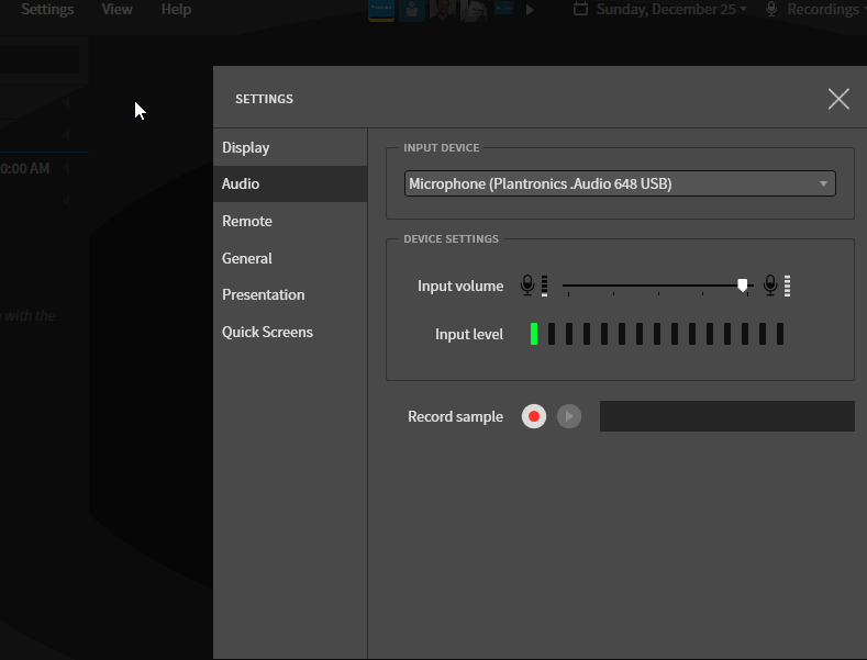 audio device config